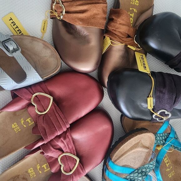 Birkenstock Tatami Blue Sandals with Contoured Footbed and Sparkling Straps - Picture 2 of 6